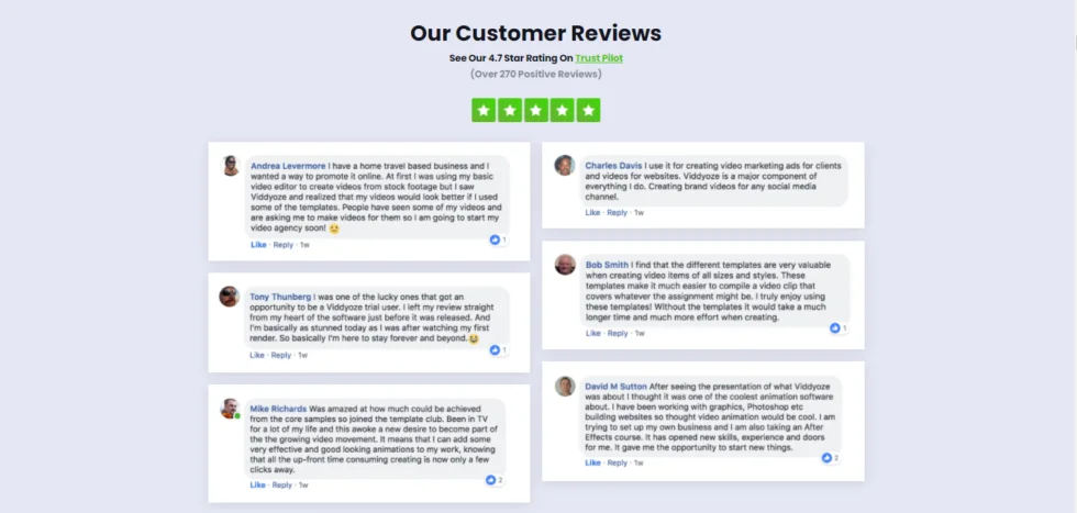 Viddyoze Customer reviews
