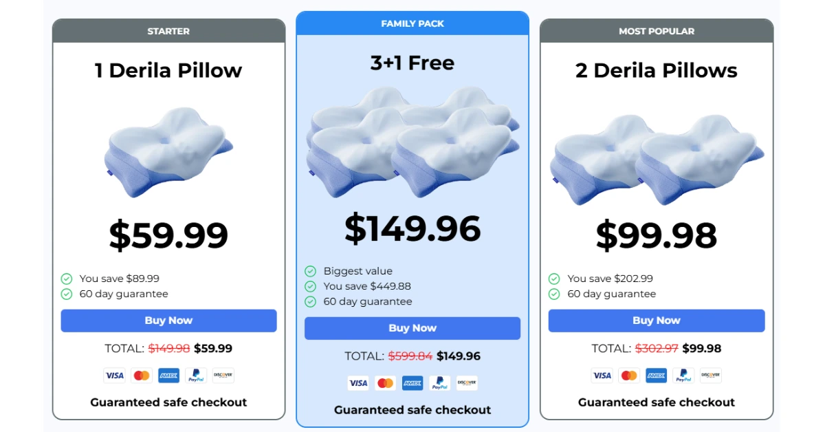 Derila-Ergo-Pillow-Pricing