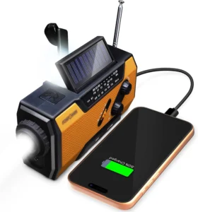 FosPower-A1-2000mAh-Emergency-Solar-Hand-Crank-Radio