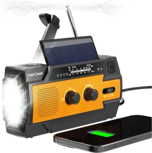 FosPower-A3-4000mAh-Emergency-Solar-Hand-Crank-Radio